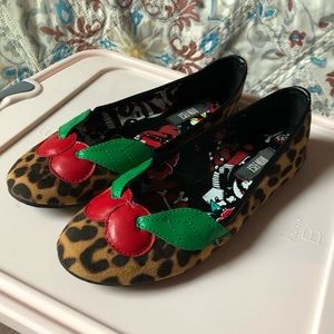 Animal Print Cherry Flats